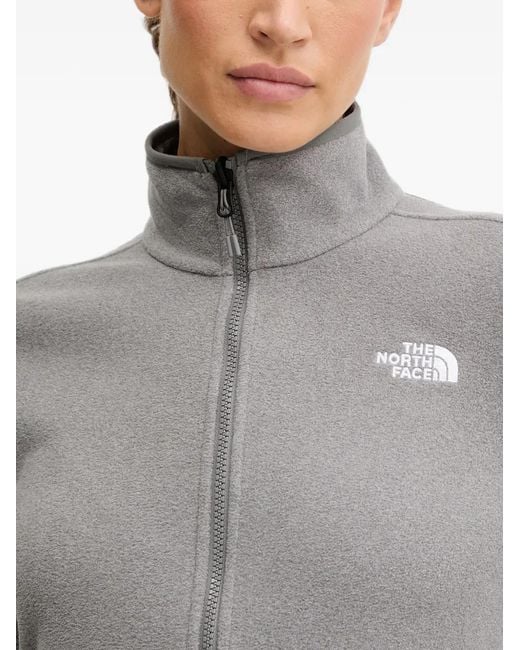 The North Face Gray Zip High-Neck Sweatshirt
