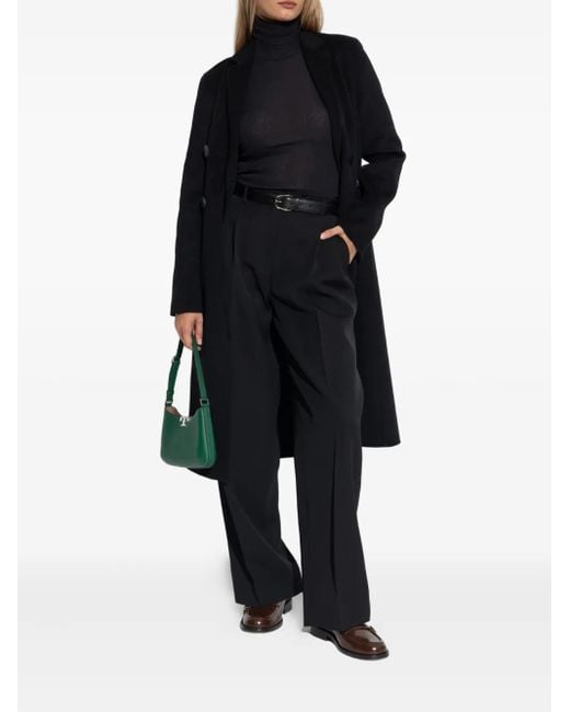 Tory Burch Black Manteau En Laine À Boutonnière Croisée