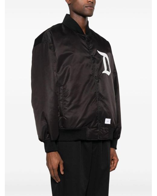 (w)taps Black Dsqd Team Logo-print Bomber Jacket for men