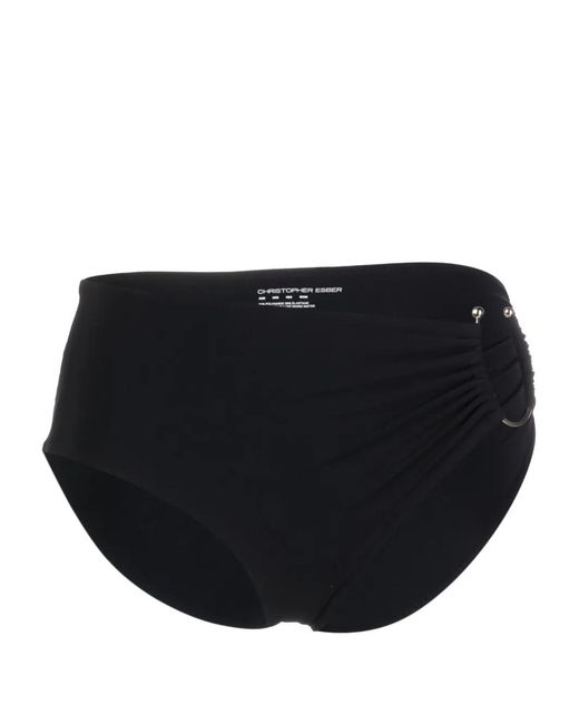 Christopher Esber Black U-Prong Cut-Out Bikini Bottoms