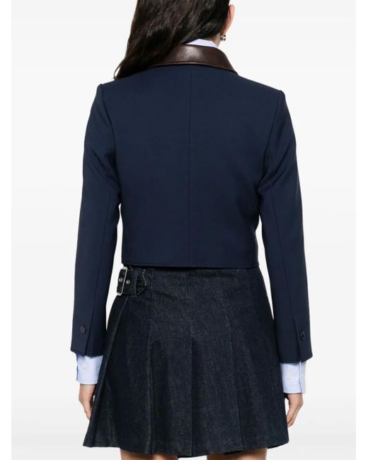 Chaqueta con cuello en contraste Sandro de color Blue