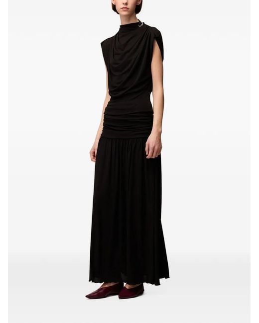 RETORI Black Draped Top