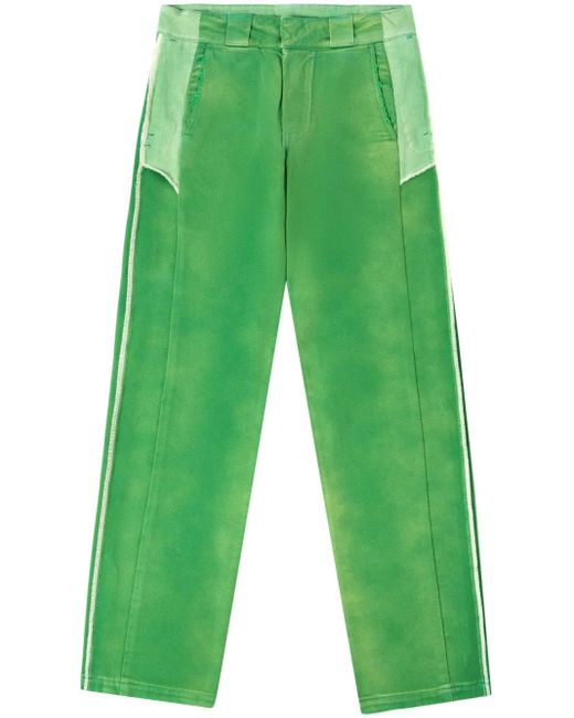 Heron Preston ダメージ ミッドライズ パンツ Green
