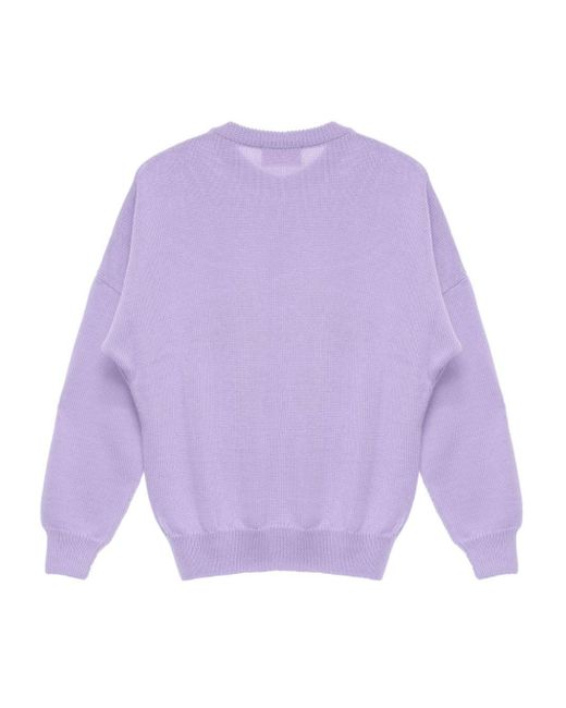 032c Purple Selfie Pullover mit überschnittenen Schultern