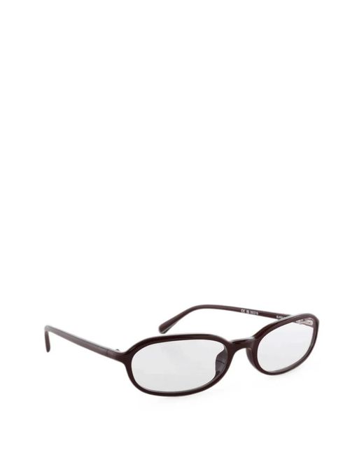 Chimi White Edith Oval-Frame Glasses
