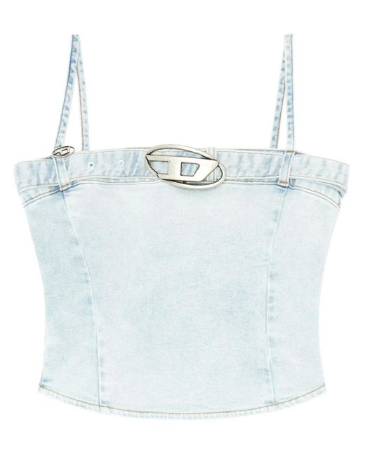 DIESEL De-lucy-s デニムトップ White