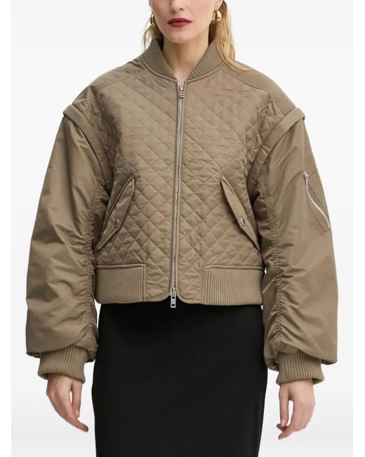 Veste Bomber À Design Matelassé Stand Studio en coloris Natural