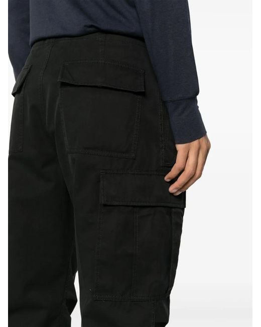 Tom Ford Black Cargo-Pockets Twill Trousers for men