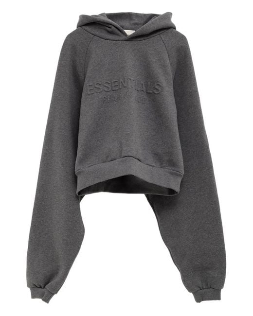 Fear Of God Gray 90s Hoodie mit Logo-Prägung