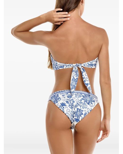 Agua Bendita Blue Ilu Batik Bikini Bottoms