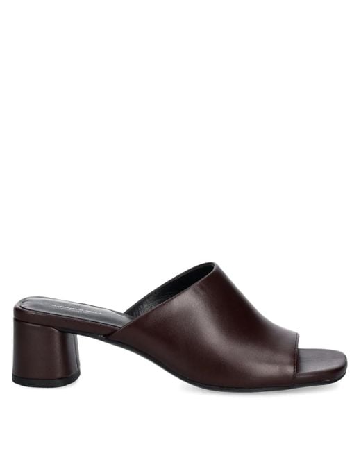Vagabond Brown Piper Block-Heel Open-Toe Sandals