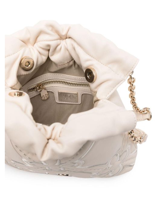 V73 White Nyala Embroidered Shoulder Bag