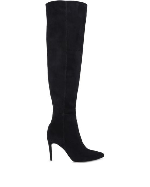 Ginissima Black 95Mm Suede Boots