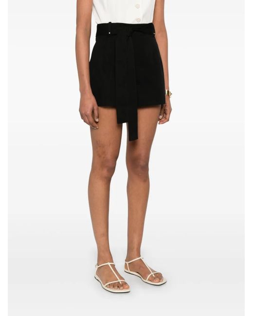 Moncler Black Cotton Blend Shorts