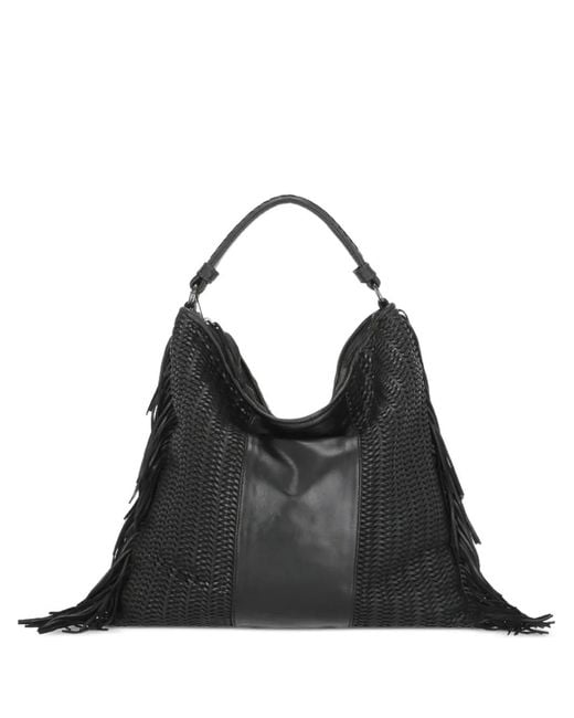 Reptile's House Black Vasia Braided Leather Tote Bag