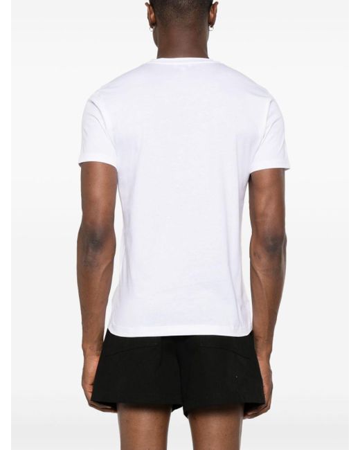 Sunspel White Floral-print Cotton T-shirt for men