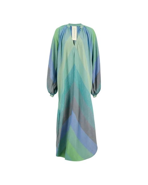 Marrakshi Life Blue Touareg Striped Dress