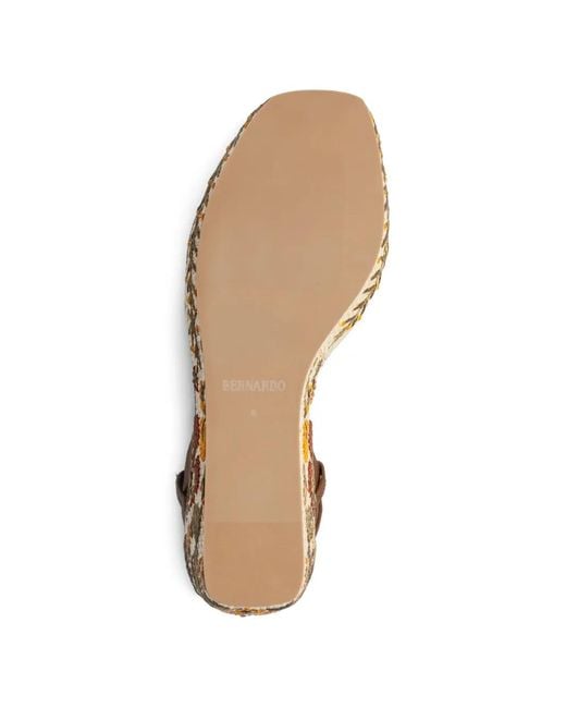 Bernardo Metallic Cairo Floral Wedge Espadrilles