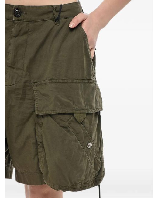 DSquared² Green Drawstring Cargo Shorts