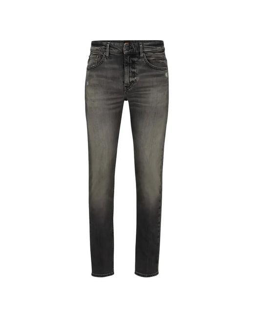 Boss Gray Delano Bc-C Nights Out Five-Pockets Jeans for men