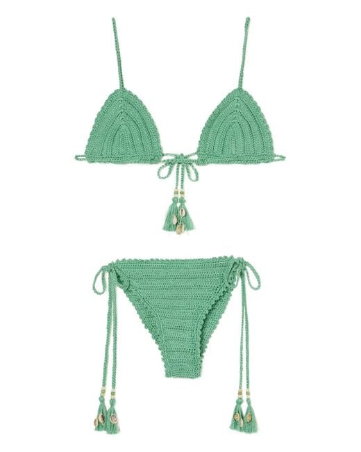 Alanui Green Sea Nomad Tassel Bikini