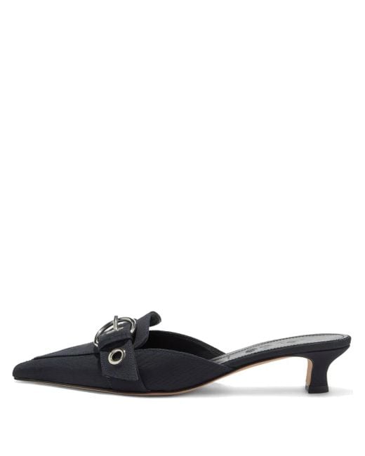 Aeyde Black 35Mm Danielle Decorative-Buckle Mules