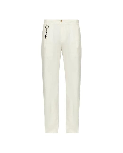 Paul & Shark White Shark Charm Trousers for men