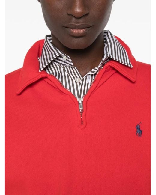 Polo Ralph Lauren Quarter-Zip Logo-Embroidered Polo Sweater