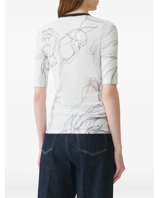 Fabiana Filippi White Abstract-Print T-Shirt