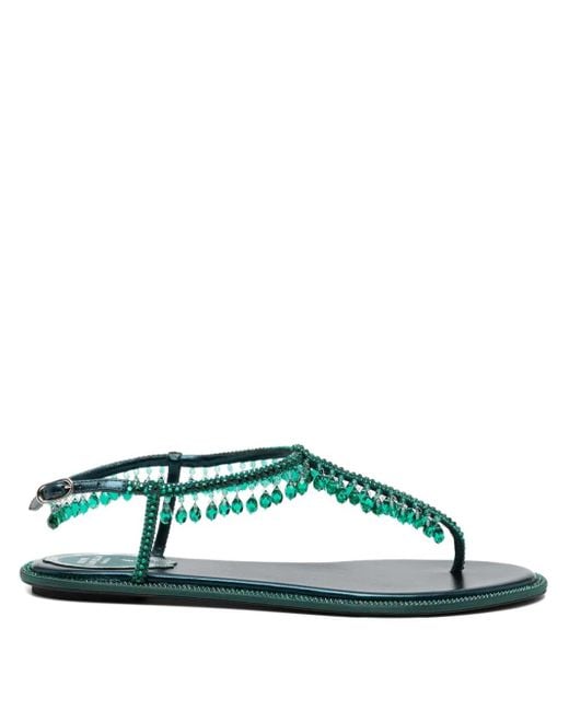 Rene Caovilla Green Diana Sandals