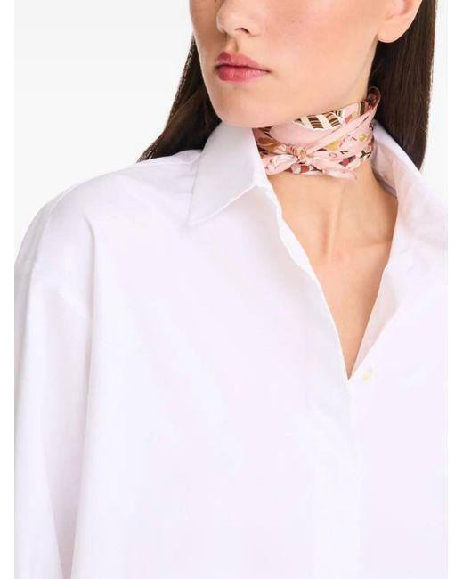 Longchamp Pink Forêt Silk Scarf