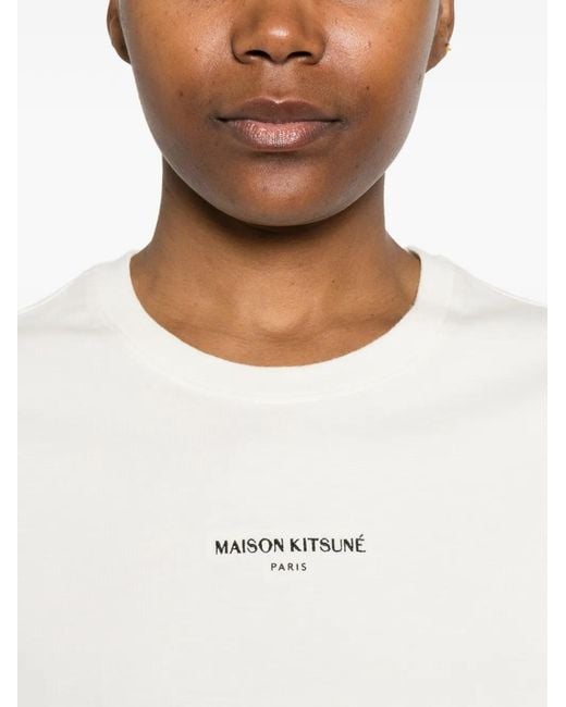 Maison Kitsuné White Logo T-Shirt
