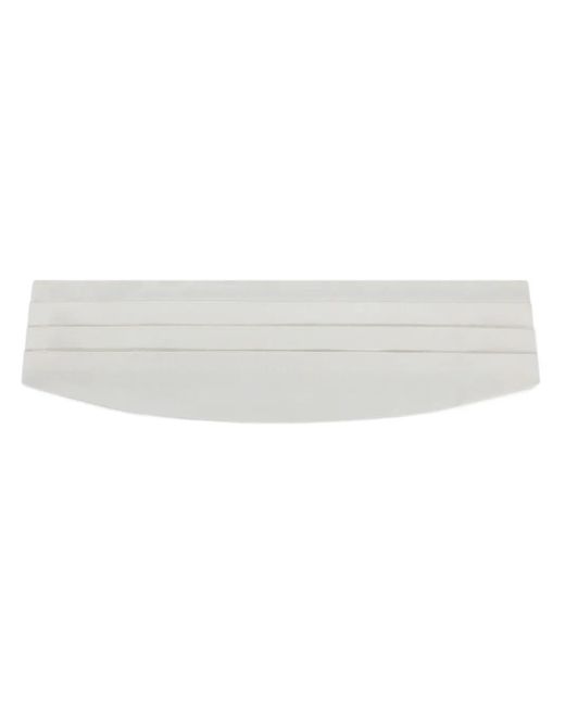 Dolce & Gabbana White Pleated Silk Cummerbund for men