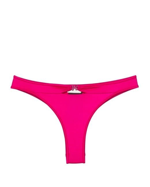 Palm Angels Pink Monogram-plaque Bikini Bottoms