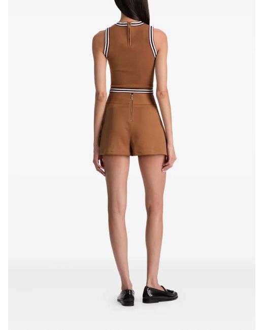Alice + Olivia Amity ストライプディテール トップ Brown