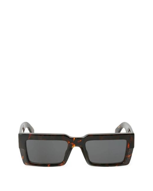 Off-White c/o Virgil Abloh Gray Moberly Rectangle-Frame Sunglasses
