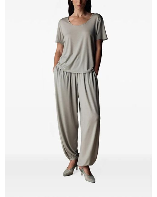 12 STOREEZ Gray Soft Power Drawstring Track Pants