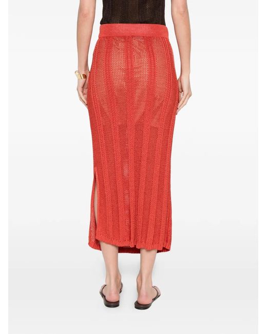 Pennyblack Red Knitted Skirt