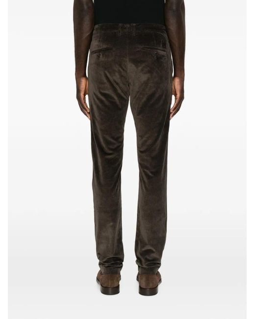 Jacob Cohen Black Belt-Loops Corduroy Trousers for men