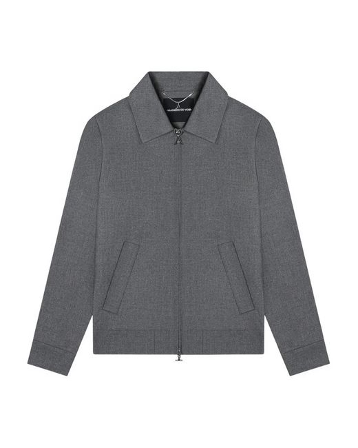 Manière De Voir Gray Roger Tailored Harrington Jacket for men