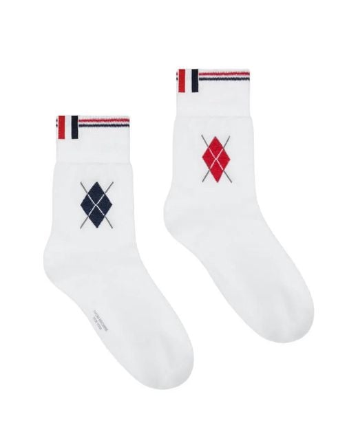 Thom Browne White Ankle-Length Socks