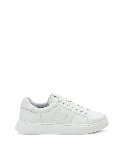 Bogner White Leather Sneakers for men