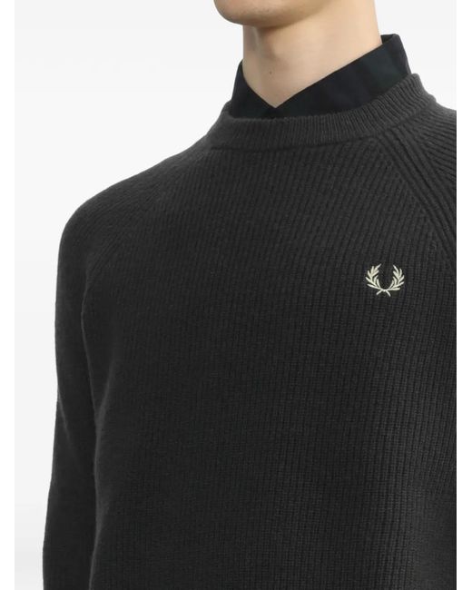 Pull À Logo Brodé Fred Perry pour homme en coloris Gray
