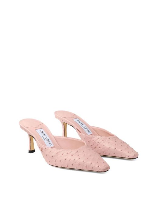 Jimmy Choo Pink 65Mm Vivi Mules
