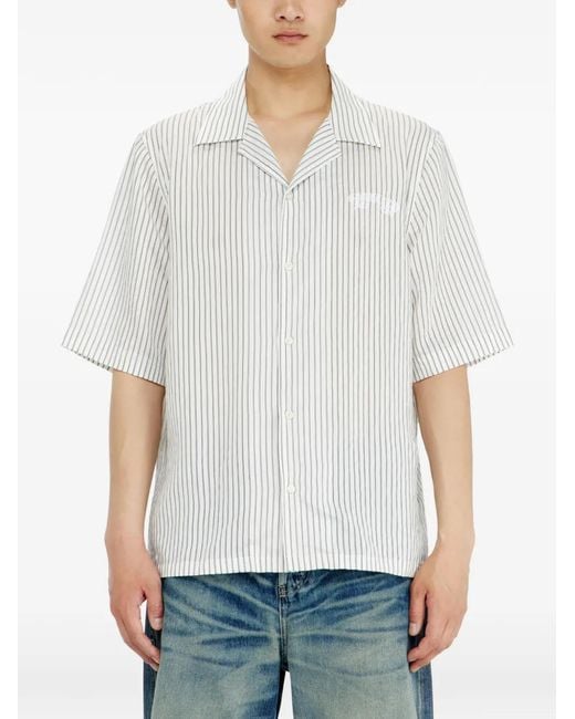 DIESEL White Chemise À Rayures for men