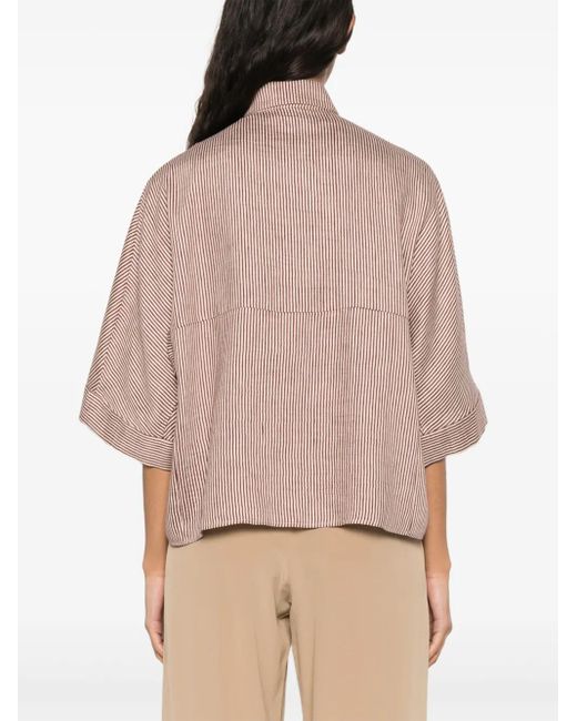 Alysi Gestreept Blouse in het Pink