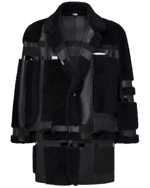 Thom Browne Black Shearling Jacket for men
