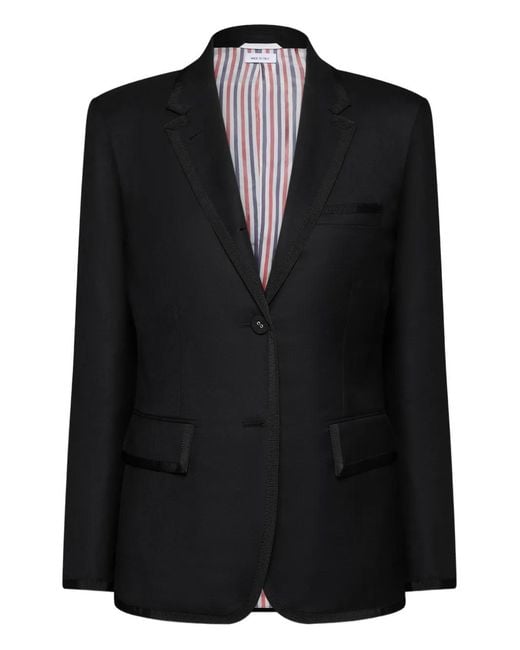 Thom Browne Black Grosgrain Twill Jacket