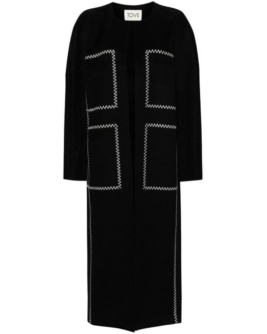 Manteau long Noelle TOVE en coloris Black
