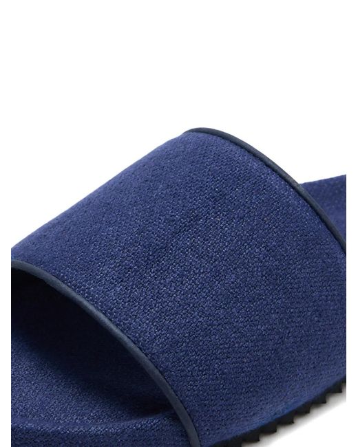 Frescobol Carioca Blue Renato Round-Toe Slides for men